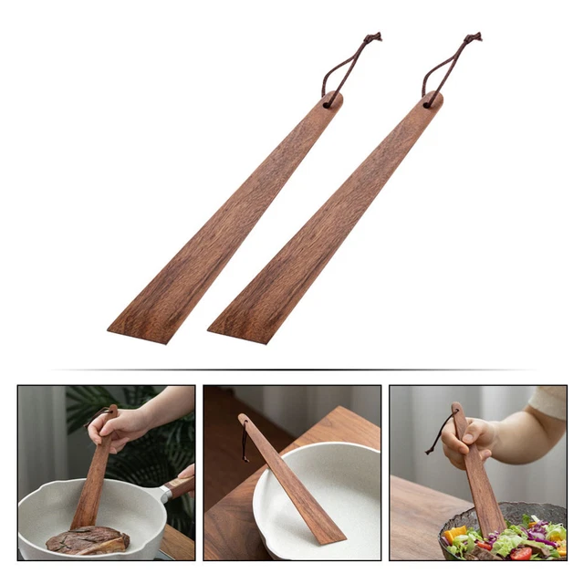 Espátula de madera cinturón de cocina utensilio panqueques aletas zapatos planos herramienta