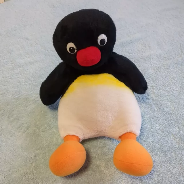 Vintage 12" Sitting Talking Pingu Plush. Editoy/Srg 1992.