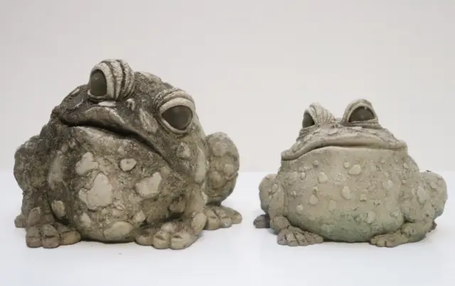 Vintage Home Styles Toad Hollow Figurines Set 2 Resin Garden Art Sculpture
