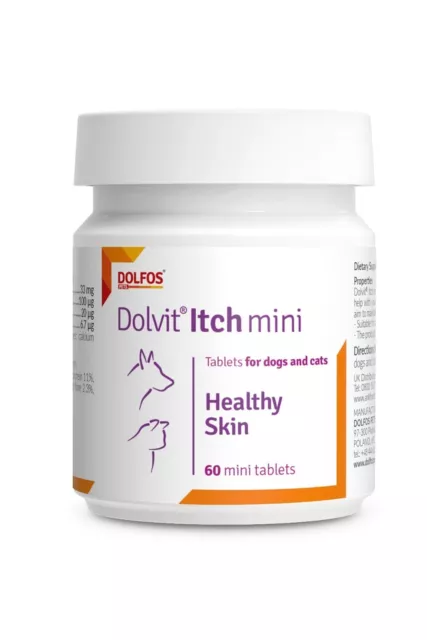 Dolvit Itch mini Healthy Skin for Cats and small Dog breeds 60 mini tablets