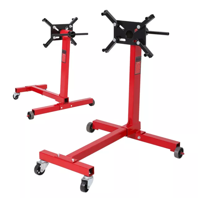 Engine Gearbox Support Stand 1000 lbs 450kg Heavy Duty Swivel Transmission Red