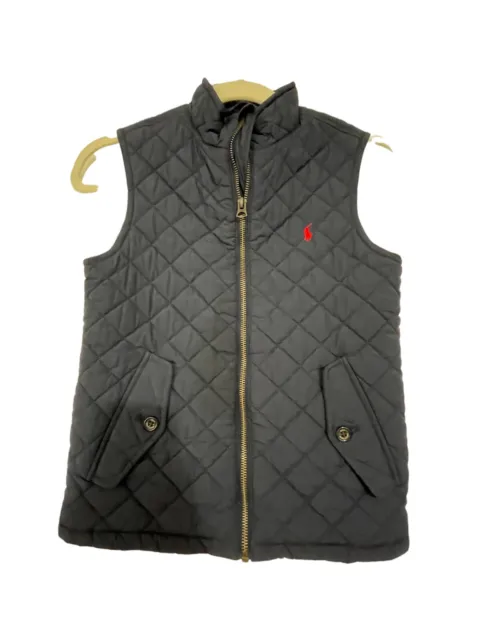 Polo by Ralph Lauren Navy Blue Youth Quilted Vest Puffy Vest Size 7 Classic
