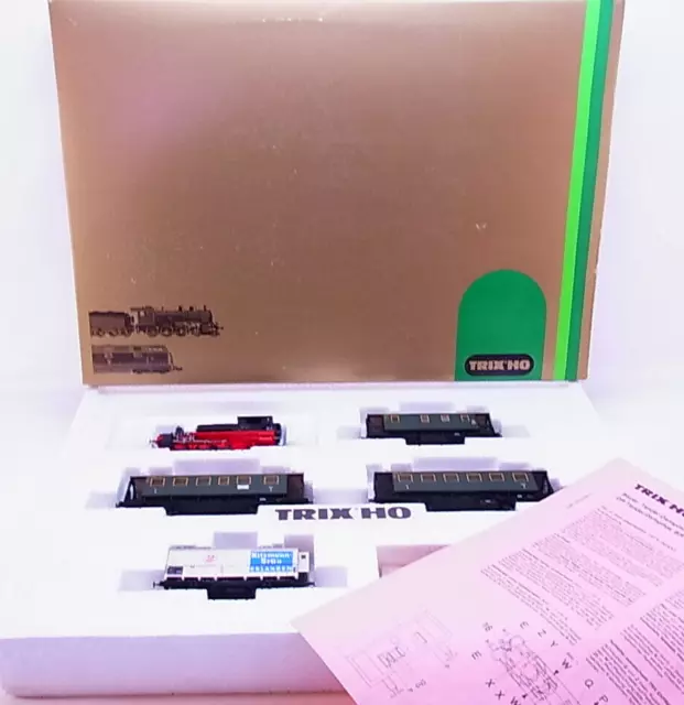 Trix pista H0 21228 juego de trenes 5 piezas tren secundario bávaro listo para conducir embalaje original #11975