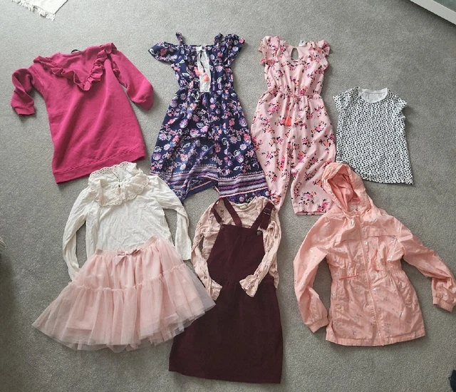 Girls Clothes Bundle 9 - 10 Playsuit Jacket Jumpsuit Tulle Skirt Jumper Dungaree