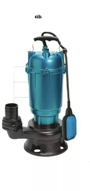 SEWAGE & WASTE WATER PUMP - 1500watt - 34mm solids - 240v - 16m Head  500l/m