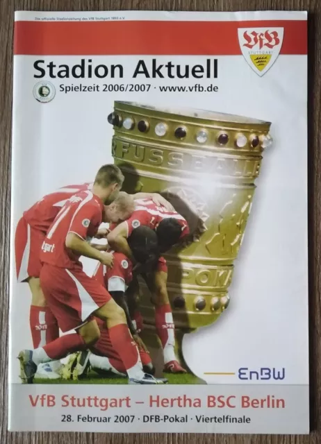 Programm DFB Pokal 2006/07 VfB Stuttgart - Hertha BSC Berlin