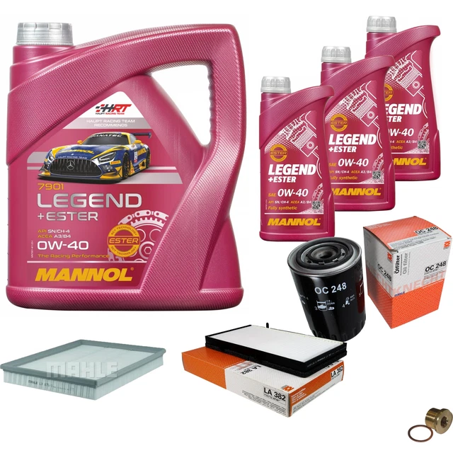 MAHLE Inspektionspaket 7 L MANNOL Legend+Ester 0W-40 für Opel Movano Kasten 2.5