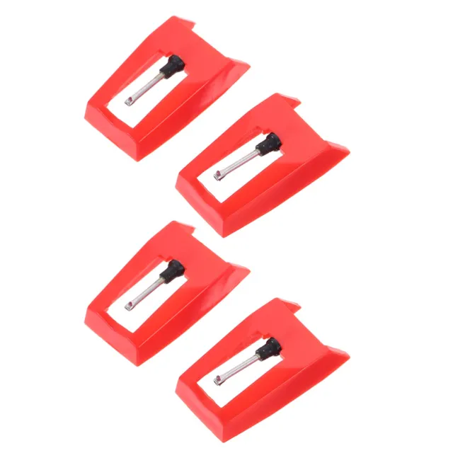 Remplacement de l'aiguille de tourne-disque Remplacement de l'aiguille de  diamant remplacement pour lecteur de disque vinyle Lp Accessoires de  platine vinyle (rouge) (4pcs)