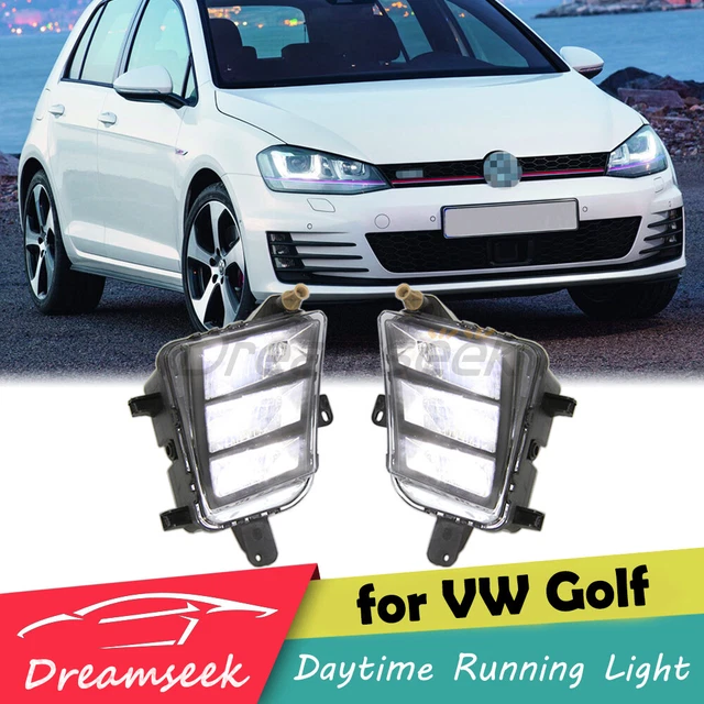 POUR VOLKSWAGEN GOLF Mk7 GTI GTD 13-15 LED DRL Blanc Diurne Feux Jour