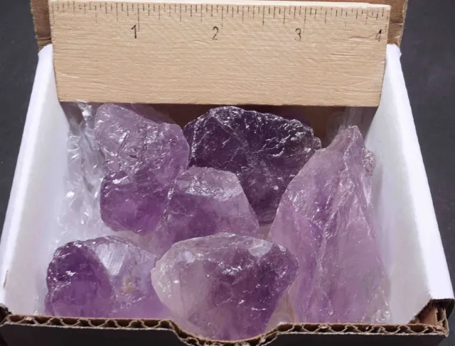 Amethyst Collection 1/2 Lb Natural Bright Purple Gemstones Brazil