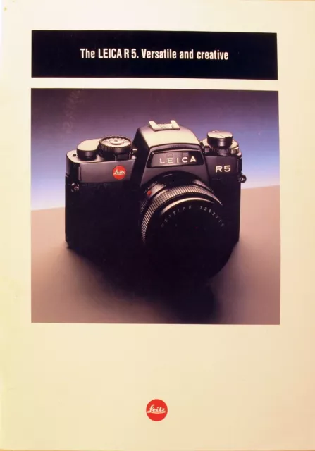 1986 LEITZ Catalog:  Leica R5 SLR Camera, Versatile and creative