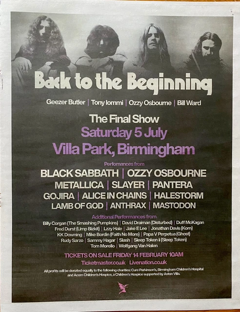 BLACK SABBATH OZZY Final Tour 2025 Metallica News Advert Poster ROLLED Black Sabbath Ozzy Final Tour 2025 Metallica News.webp