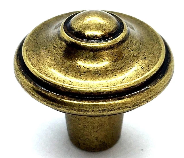 POINTED KNOBS 30mm antiqued brass cupboard cabinet drawer dresser door Knob (77)