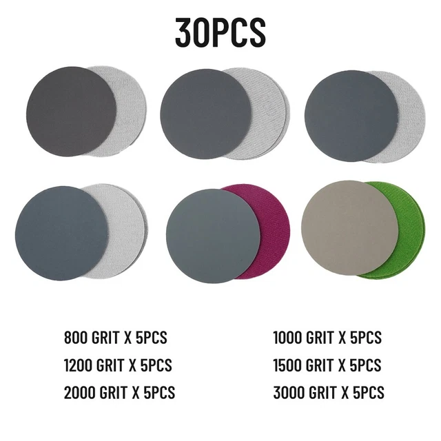 3in/75mm Attacco Bagnato/Asciutto 800 1000/1200/1500 2000 3000Grit Abrasivo
