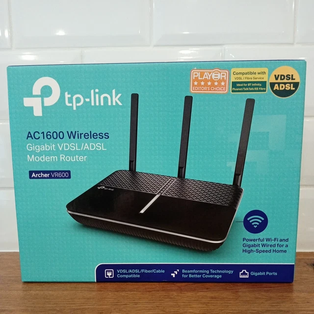 TP-Link Archer VR600 V2 AC1600 Wireless Gigabit VDSL/ADSL Modem Router