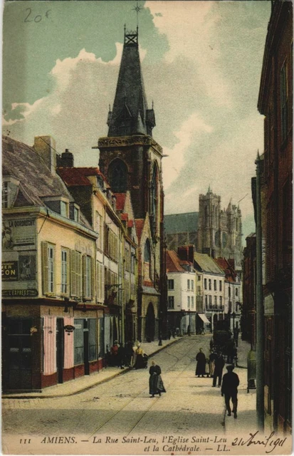 CPA AMIENS Rue St-Leu Eglise St-Leu (18244)