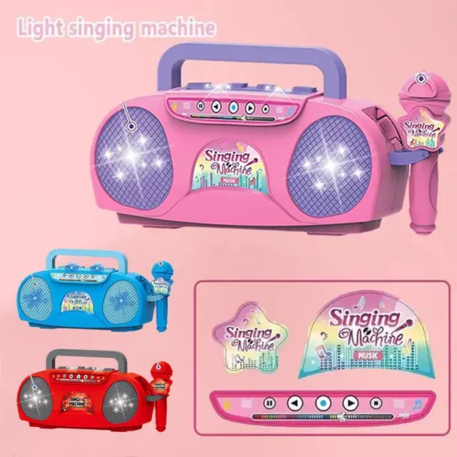 Kids Microphone and Childrens Karaoke Machine with For Girls Boys✨ Lights W5J3 2