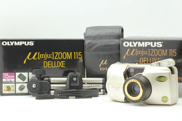 [Near MINT in BOX] Olympus mju Zoom 115 Deluxe Set Camera w/Tripod  From JAPAN