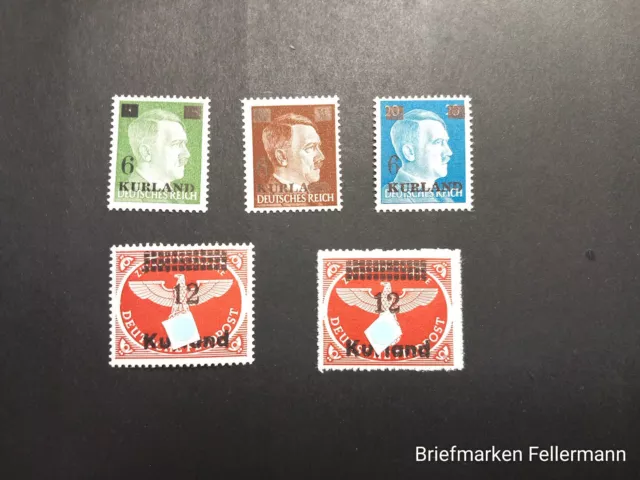 Deutsche Besetzung WK2 Kurland 1-4 A, B postfrischer Satz