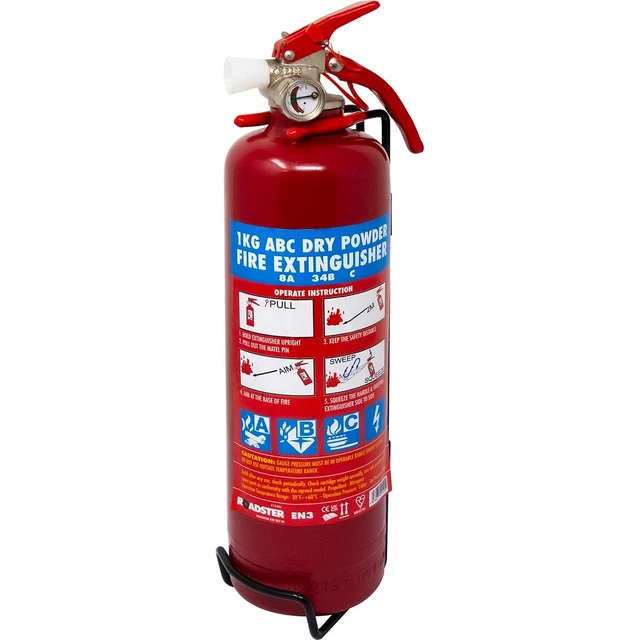 NEW 1KG ABC Powder Fire Extinguisher Home Office Kitchen Shop Car Taxi