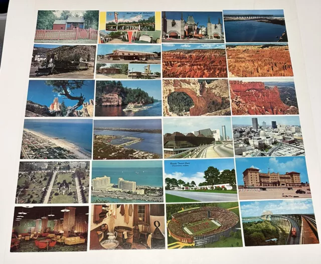 Postcard Lot of 48 Multi IL CO CA FL IA WI UT VINTAGE Post Card 1950s-1970s #FVT