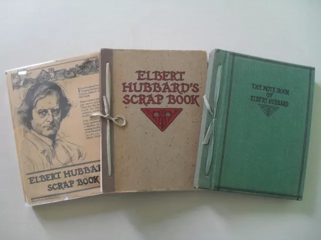 3 Elbert Hubbard's Scrap Books - 1923 1st eds. & 1927 ed. - The Roycrofters, NY