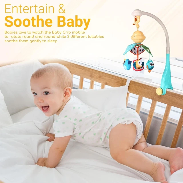 Nursery Baby Mobile for Crib Girls and Boys Toys Hanging Musical,  Remote Bassin