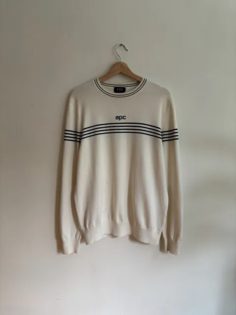 APC Stripe Sweater White Summer Cotton