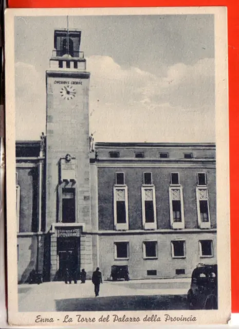 Cartolina Enna  Fg Viaggiata 1949 Palazzo Provincia Animata