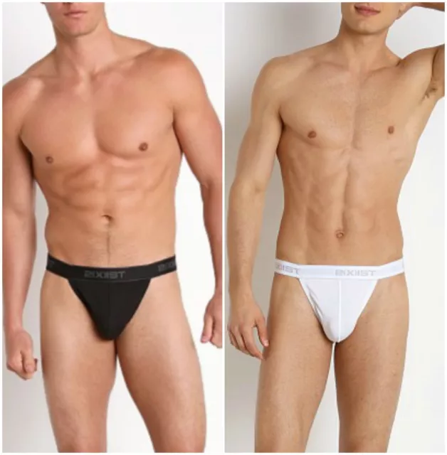 2XIST MEN BLACK or White Y-Back Thong underwear Jock Gay/Guy Size