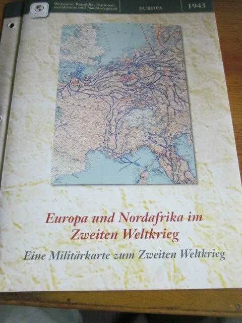 Dtsch.Geschichte in Historischen Karten 1943 Europa & Nordafrika im 2. Weltkrieg