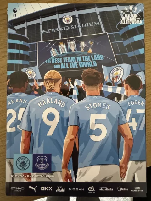 Manchester City FC v Everton Official Programme 2023/2024