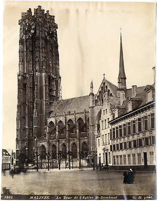 la Cathédrale de Chartres Vintage albumen print,le Maître-Autel l' France 