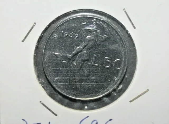 Italia Repubblica 1969 Moneta Lire 50 Vulcano Nuova Fdc (C.0)
