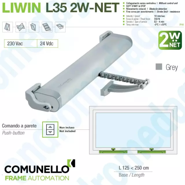 LIWIN L35 2W-NET 230V 350N GRIS Synchronisé chaîne moteurs pour les fenêtres