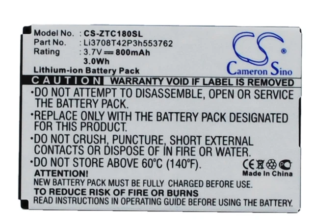 Battery for Telstra  C160, C180, C260, H500, K70   Li3708T42P3h553762