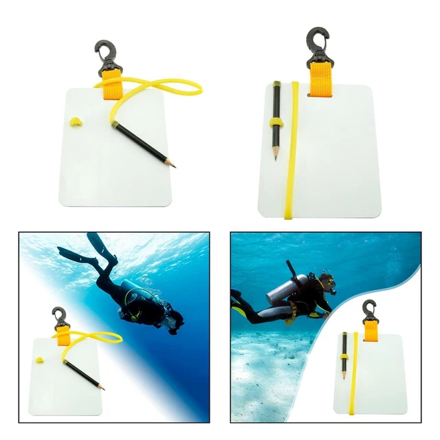 Ardoise étanche Plongée - Tablette écriture Sous-marine Avec Crayon Et Clip Pour BCD