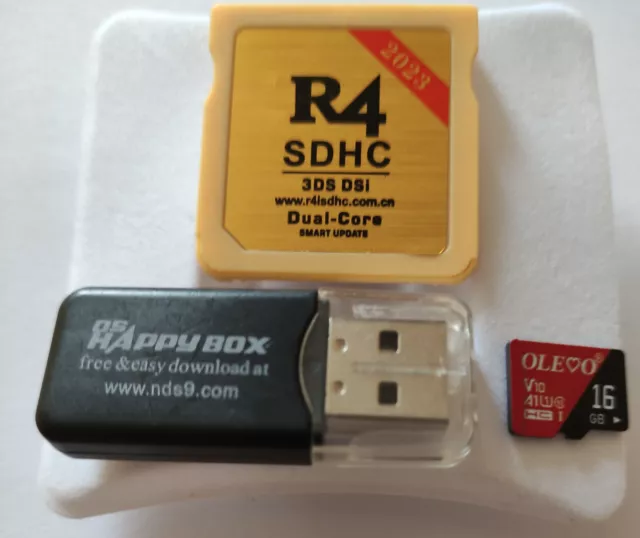 2023 R4 GOLD Pro SDHC for DS/3DS/2DS/ Revolution +carte 16Gb ...