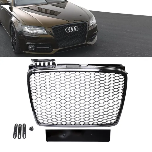 Kühlergrill  für Audi A4 B7 04-08 passend Waben Grill Wabengrill Glanz nicht RS4