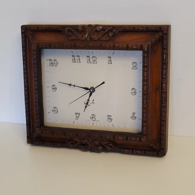 Horloge Murale JAZ Electronic Tranchic Formica Bois – Reconditionnée, Fonctionne