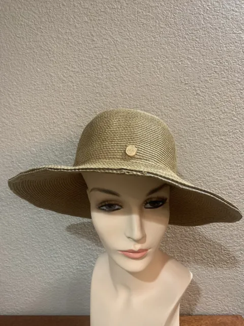 Eric Javits Hampton Straw Sun Hat Peanut Packable Retail $240~Beautiful!