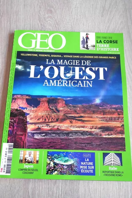 Revue  Geo  N° 449 -  Juillet  2016    /  La  Magie  De  L'ouest  Americain