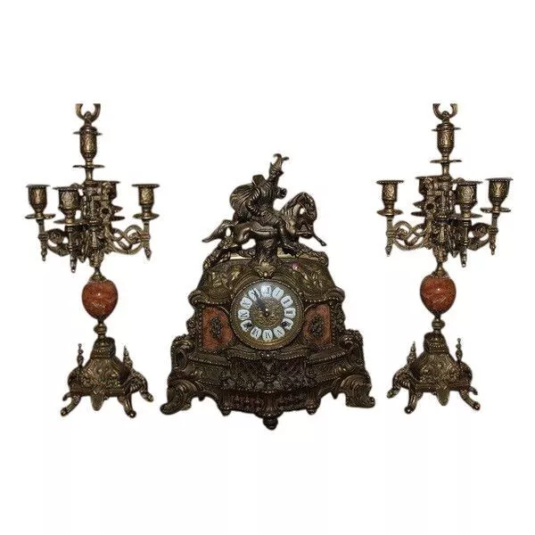 Garniture de cheminée FRANZ HERMLE CAVALIER IMPERIAL