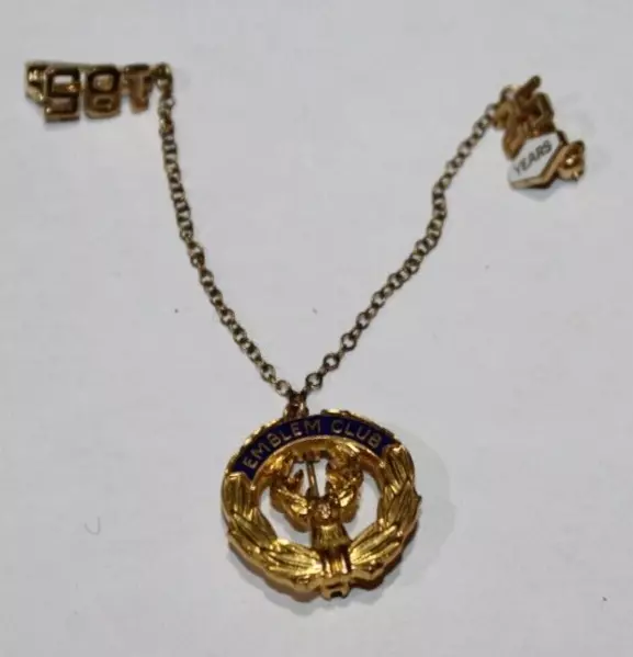 Foe La  "Emblem Club"  25 Year 10Kt Gold Filled  Pin Set