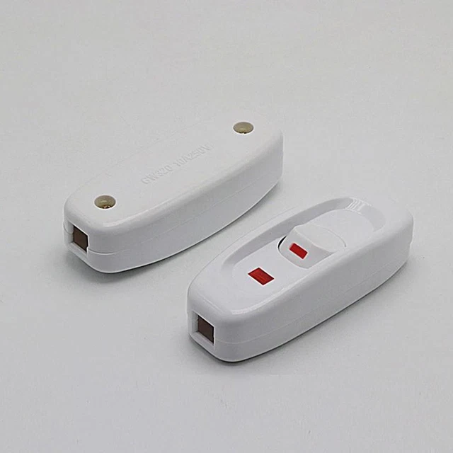 INLINE ON/OFF HOME Table Lamp Desk Light Cord Cable Switch AC110-250V ...