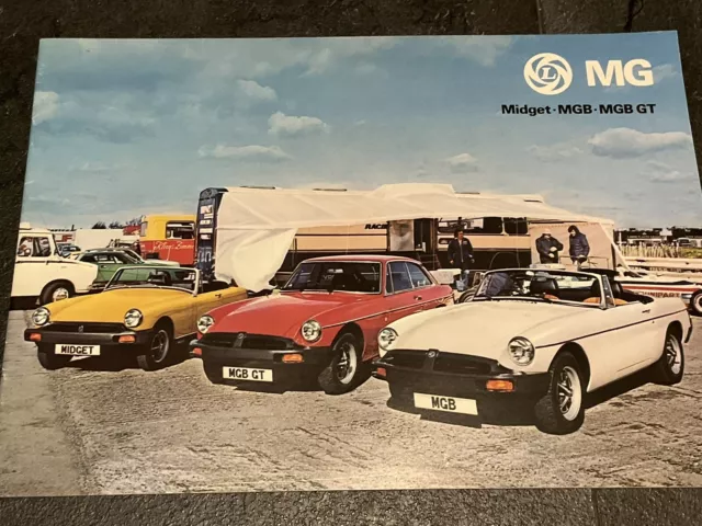 MG CAR RANGE Sales Brochure May 1977 #3264/A. MGB - Midget - MGB GT