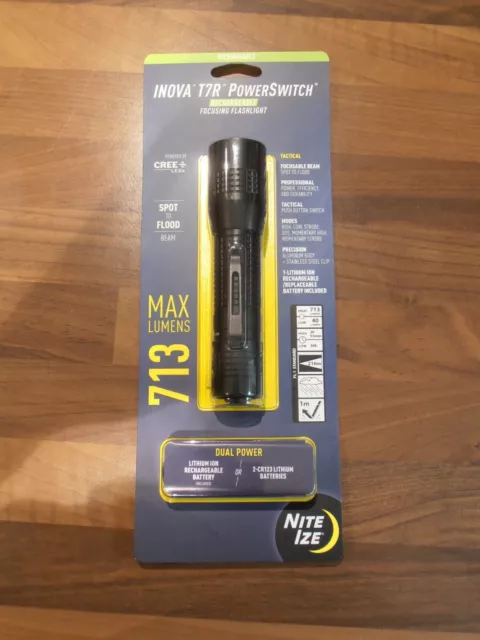 Nite Ize Inova T7R Powerswitch Rechargeable Focusing Flashlight