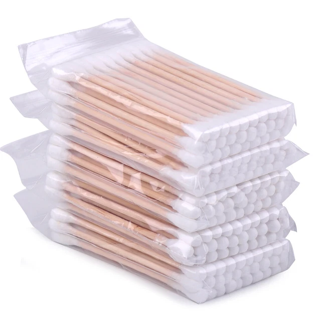5/10 bags Double-head Wooden Cotton Swab Tip Buds Ear Cleaning Make-up Cosmetic