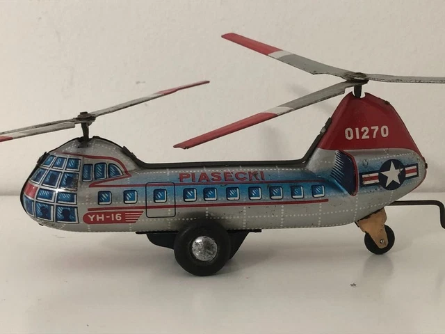 Jouet Vintage Hélicoptère Double Rotor Piasecki - JYESA JUGUETE N°164/M - Rare