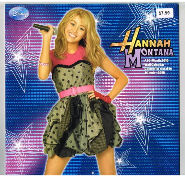 Hannah Montana - Miley Cyrus - 2010 - Wall Calendar 16 Month - NEW SEALED  RARE